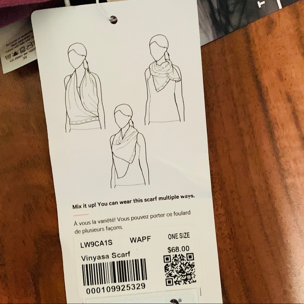 🔸 Lululemon vinyasa scarf WAPF pink NWT - Picture 4 of 5